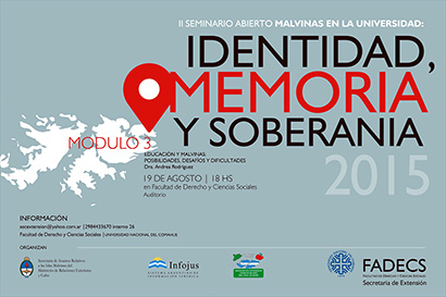 3° MÓDULO DEL II° SEMINARIO MALVINAS EN LA UNIVERSIDAD, "IDENTIDAD, MEMORIA Y SOBERANÍA" EN LA FADECS